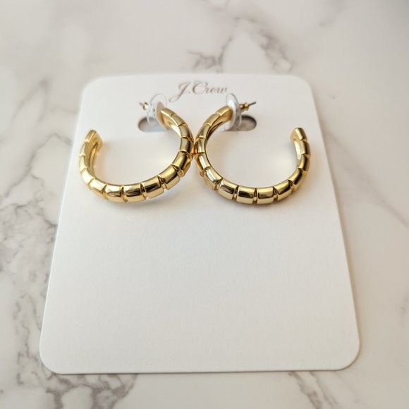 J.Crew Ridged Hoop Earrings - Picture 5 of 6